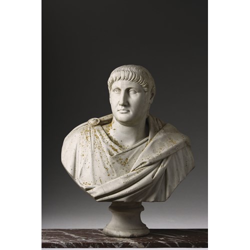 A Massive and Magnificent Italian Marble Bust of the Roman Emperor Nero